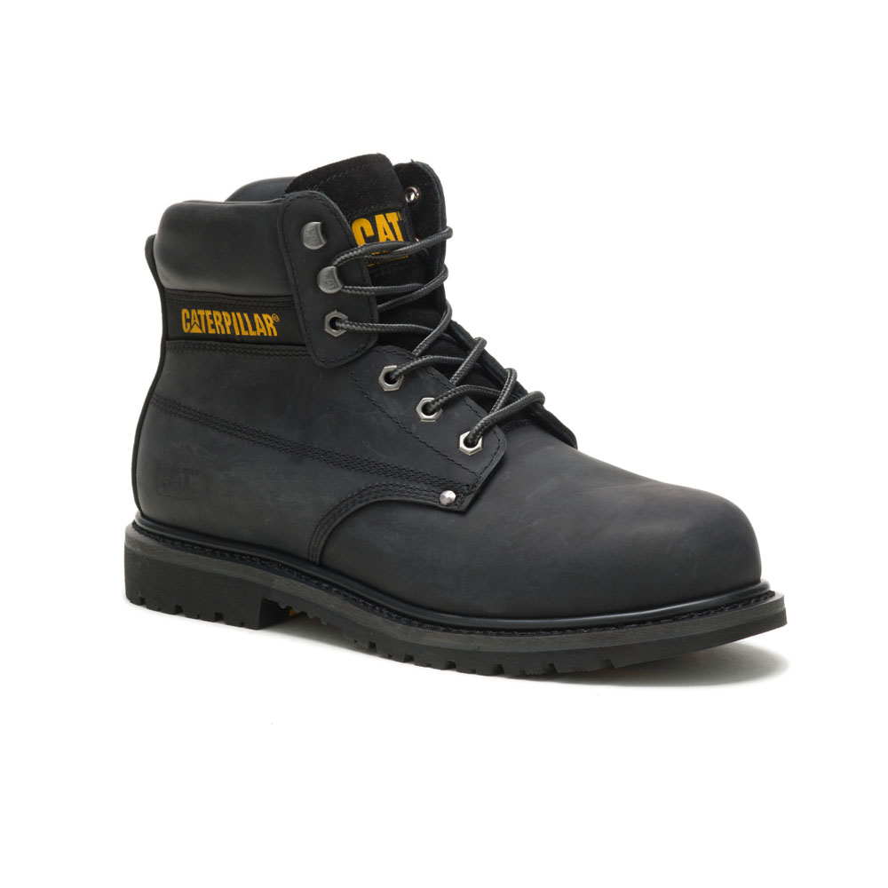 Caterpillar Powerplant Astm Philippines - Mens Safety Boots - Black 62791PTFL